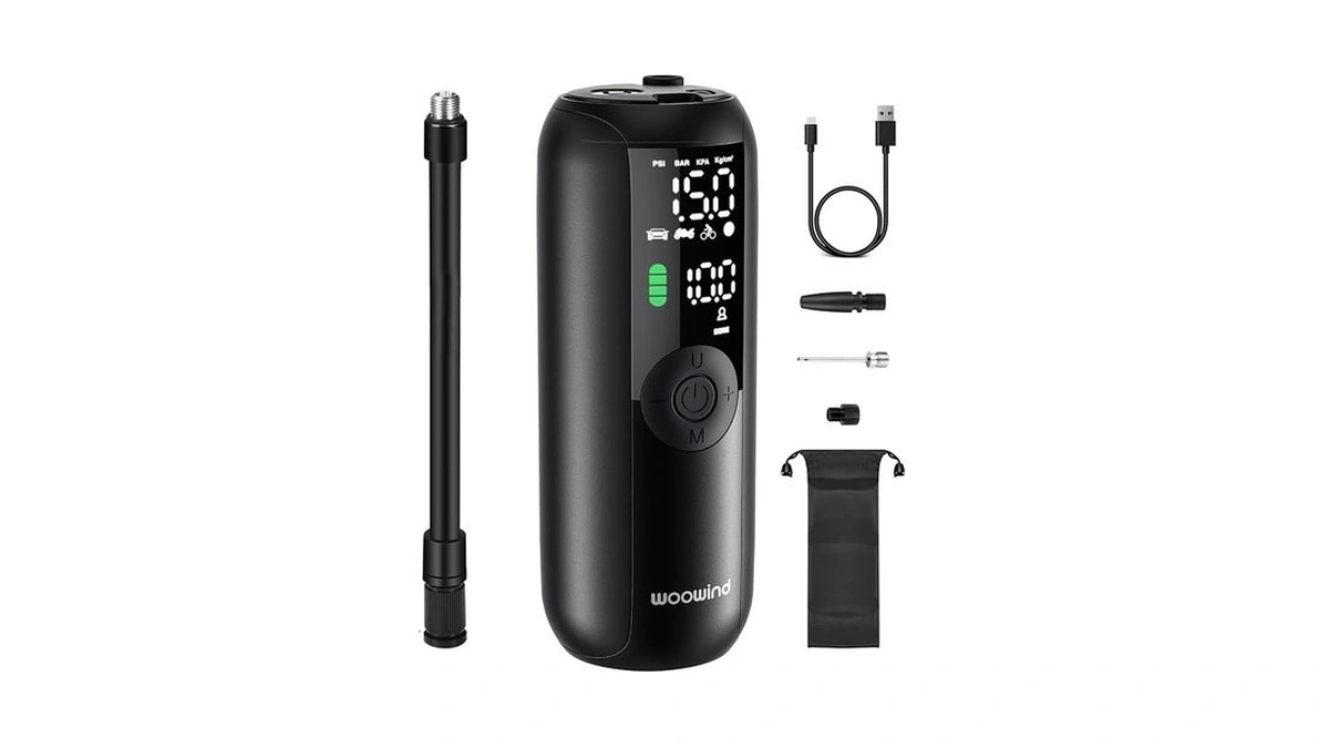 Woowind Bike Pump Portable Air Compressor, Auto Shut Off Tire