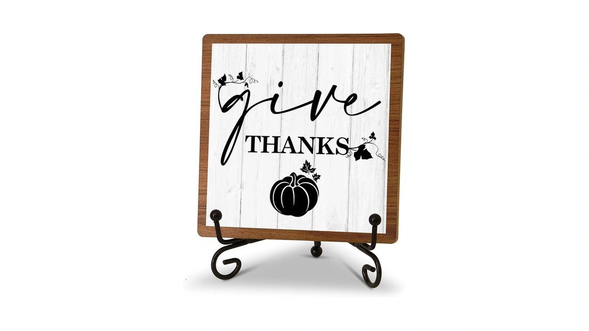Fall Decorations For Home Decor, Give Thanks Autumn Pumpkin, Fall