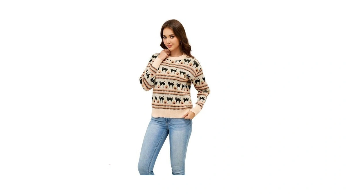 Ugly Christmas Sweater Women Funny Winter Warm Plus Size Christmas