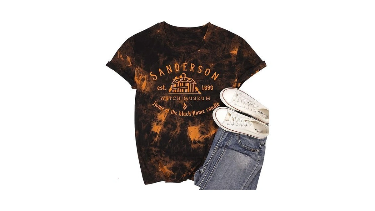 Halloween Shirt Women Sanderson Letter Print Graphic Hocus Pocus Tees
