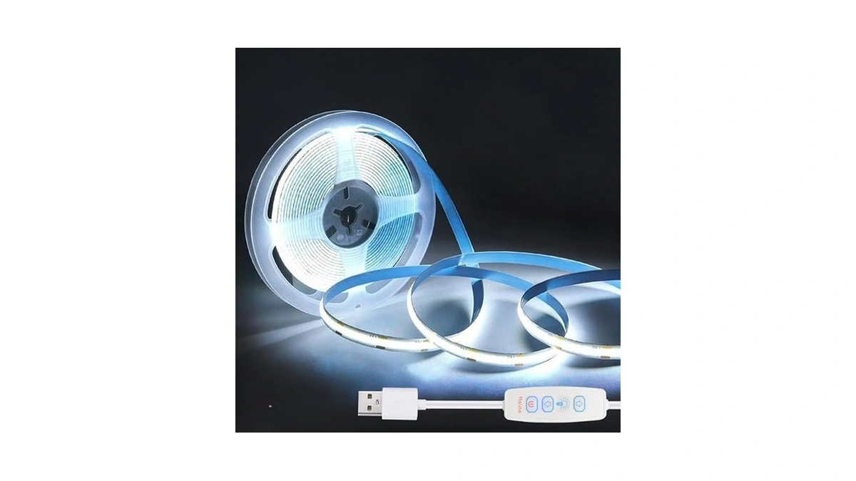 Zslaifu Cob Led Strip Lights White 3.28ft, 5v Dimmable Led