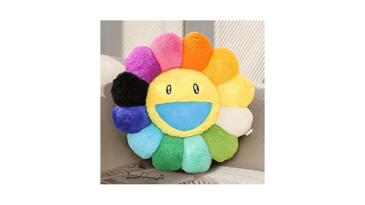 Shinuoer Flower Pillow,colorful Flower Shaped Throw Pillow,smiley Face Floor Cushions,cute