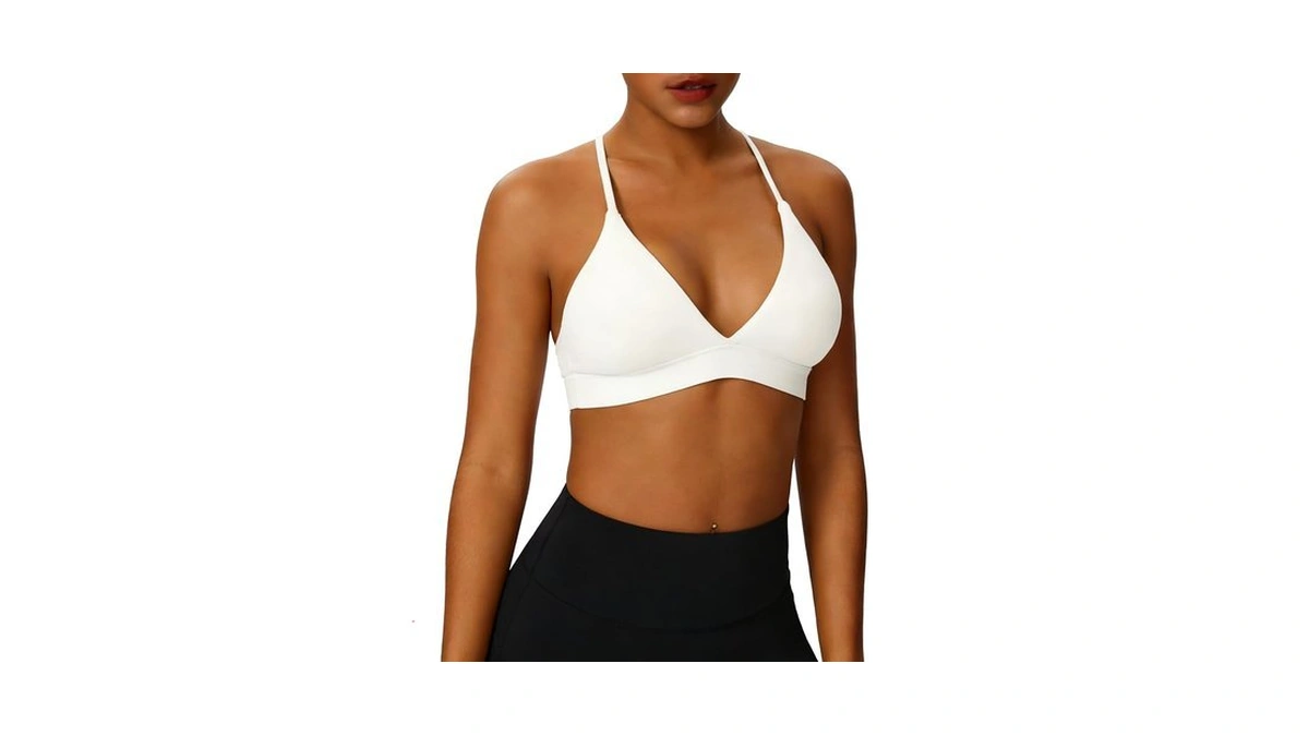 Cici Five Sport Bra For Women Deep V Neck Strap