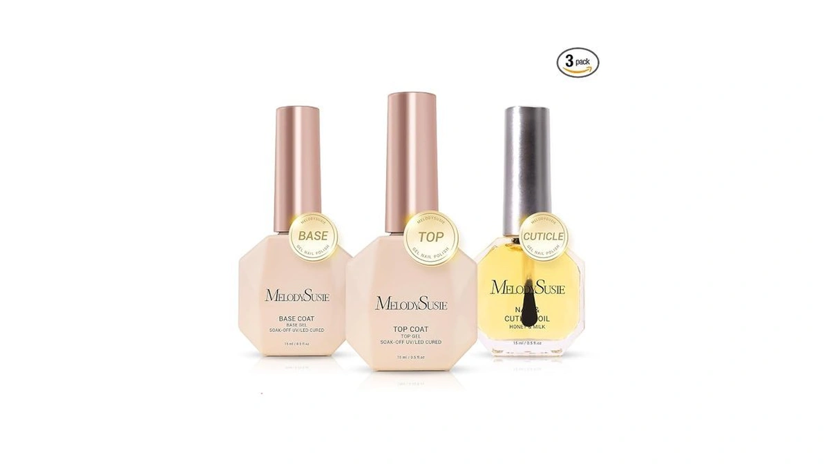 Melodysusie No Wipe Glossy Top Coat Base Coat Cuticle Oil