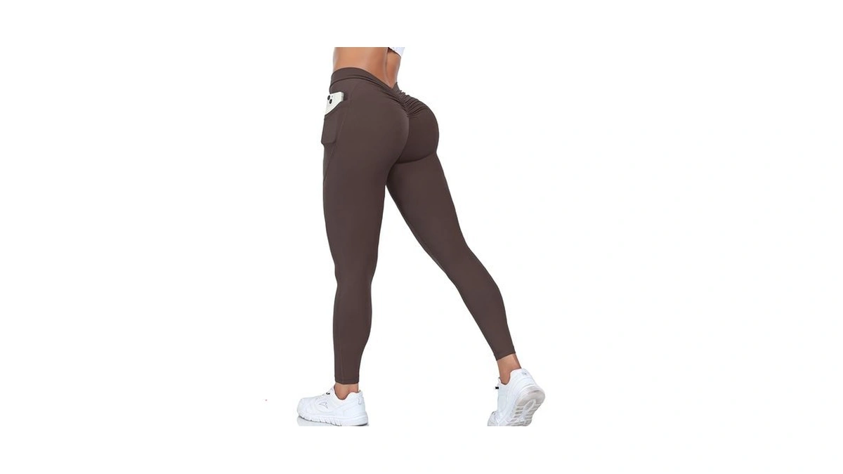 Gymtitan Scrunch Butt Lifting V Back Workout Leggings With Pockets