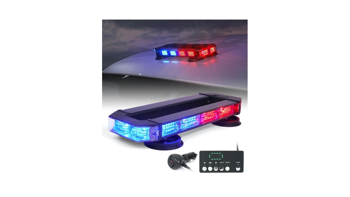 Lumenix Led Rooftop Strobe Beacon Lights Bar With Magnetic Mount,