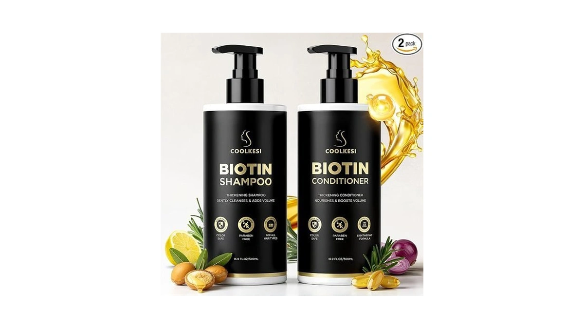 Coolkesi Tripeptide-infused Biotin Hair Growth Shampoo And Conditioner Set, Onion