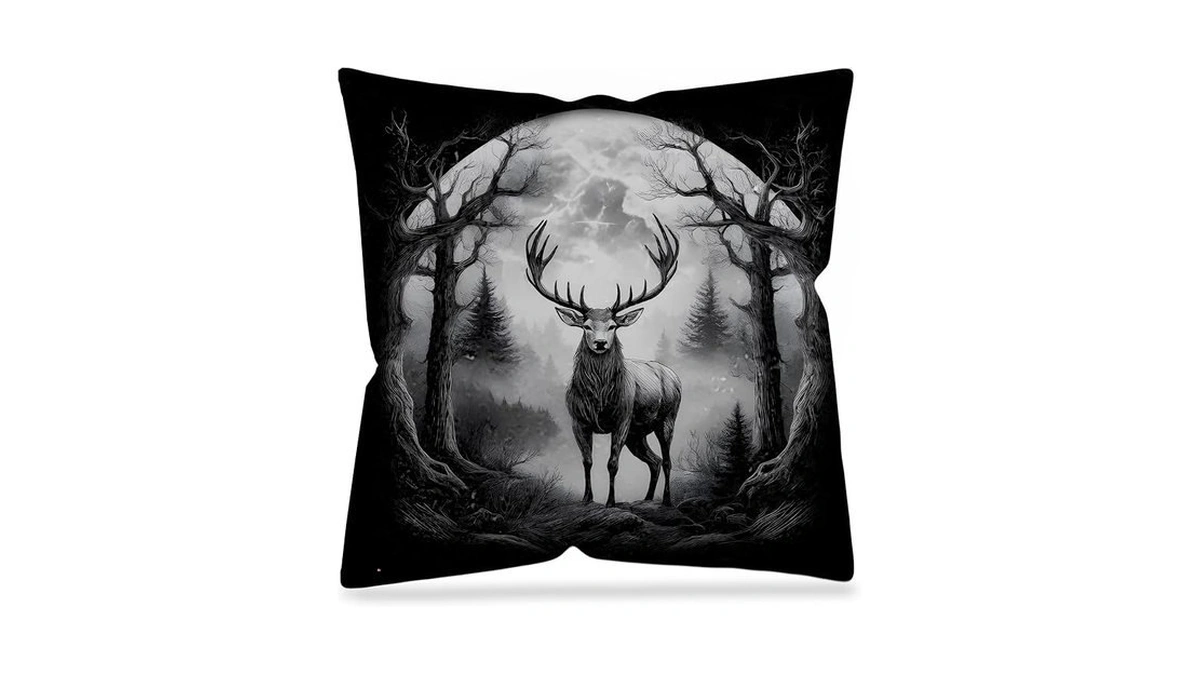 Dayouer Black And White Moose Pillow Covers 18x18 Double-sided, Moose