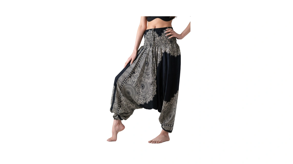 B Bangkok Pants Women's Harem Pants Jumpsuit Hippie Clothes (hippierose
