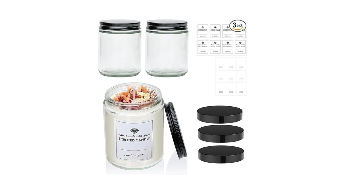 Maredash 3 Pack 8 Oz Glass Jars With Lids Gift
