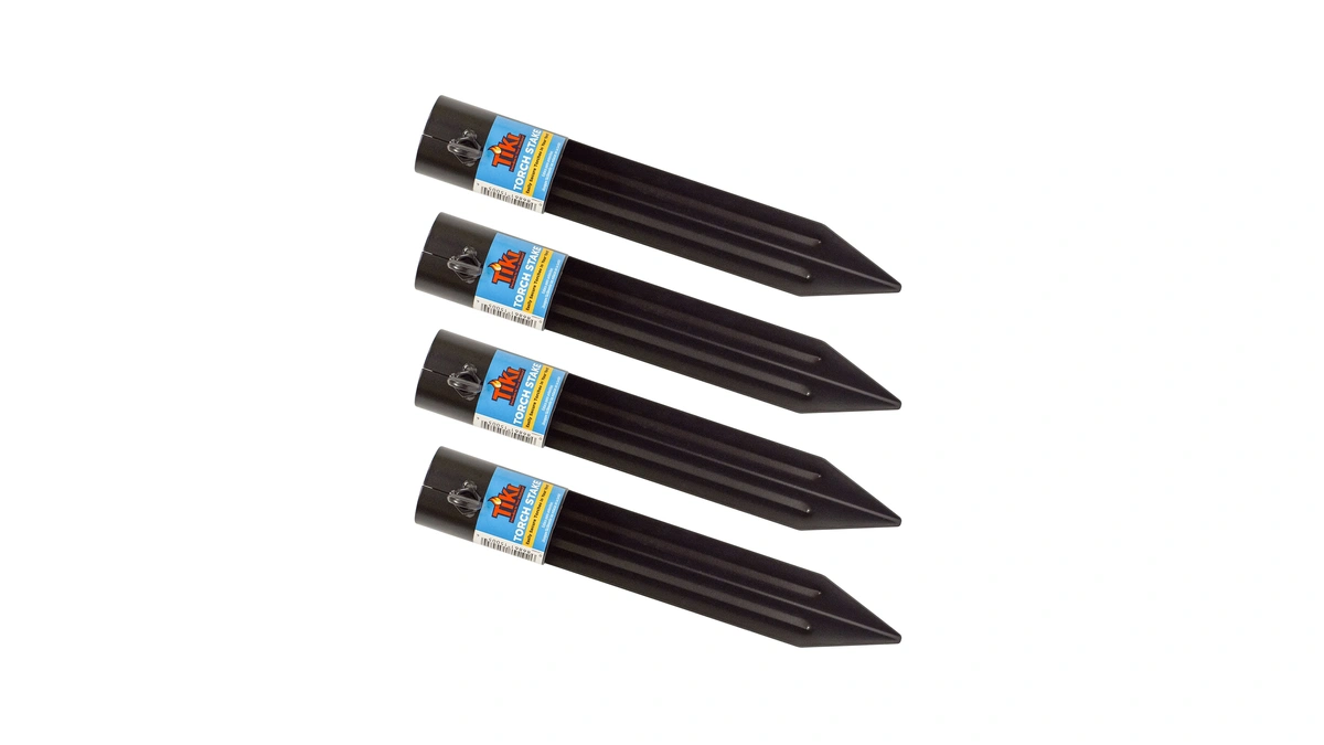 Tiki Metal Torch Stakes 4-pack, Durable & Weather-resistant Torch Holders