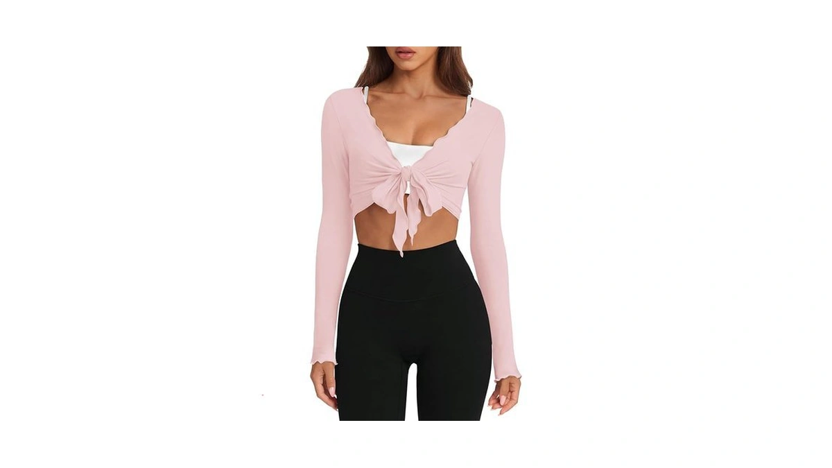 Pilates Outfits For Women Long Sleeve Fall Workout Tops For