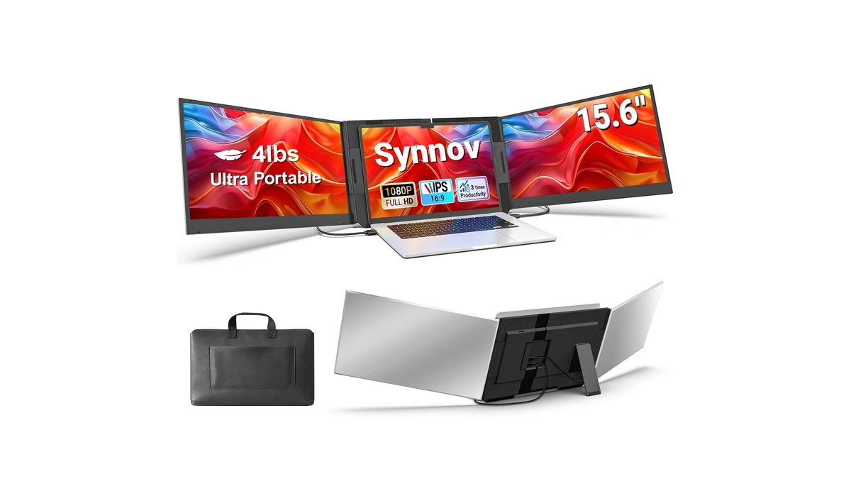 Synnov 15.6“ Laptop Screen Extender, 1080p Fhd Ultra Light &