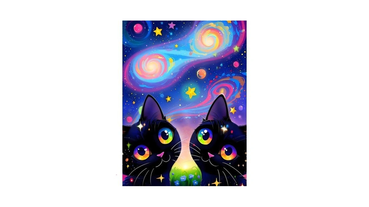 Suanfa Black Cat 5d Diamond Art Kits For Beginners, Adult