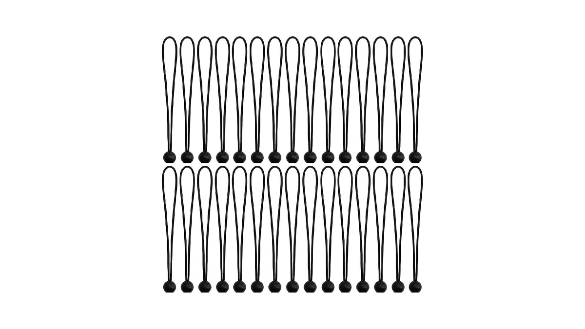 Aoprie 30 Pcs Bungee Cords With Balls 11 Inch Black