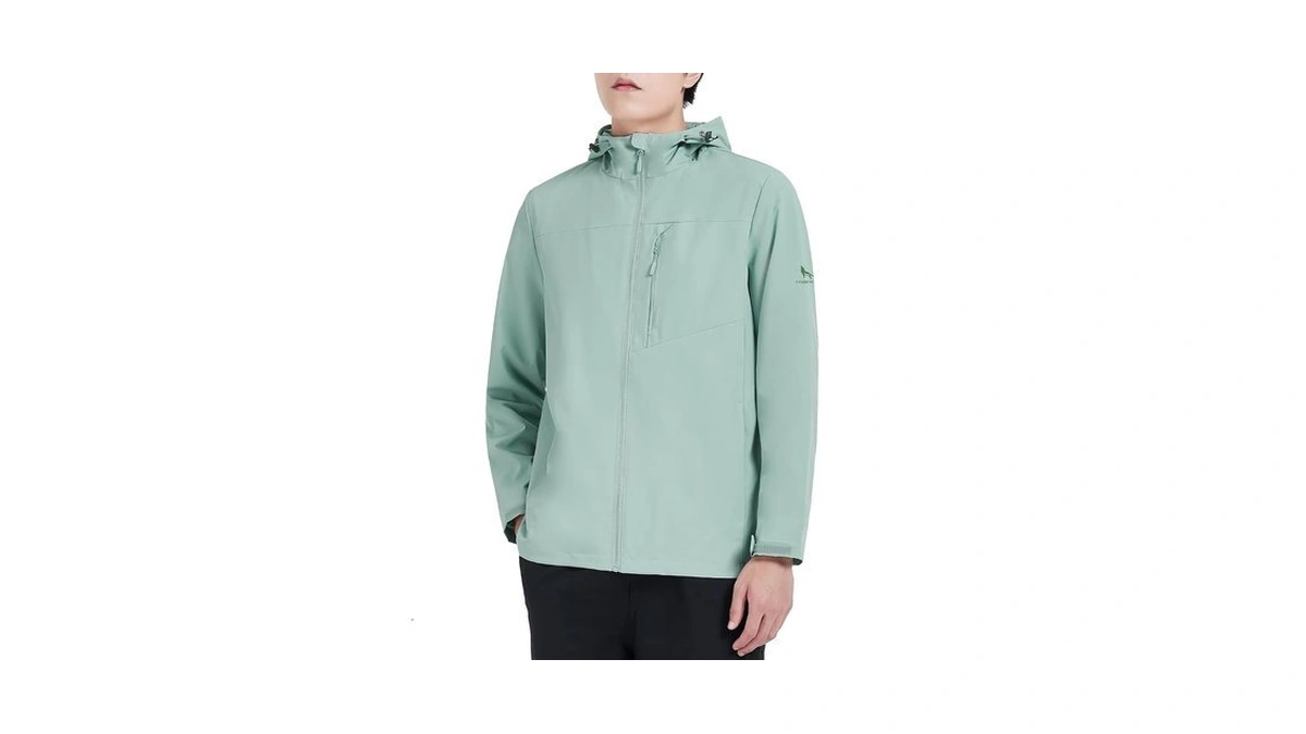 Tyson Wolf Men's Rain Jacket Waterproof Lightweight Rain Shell Raincoat