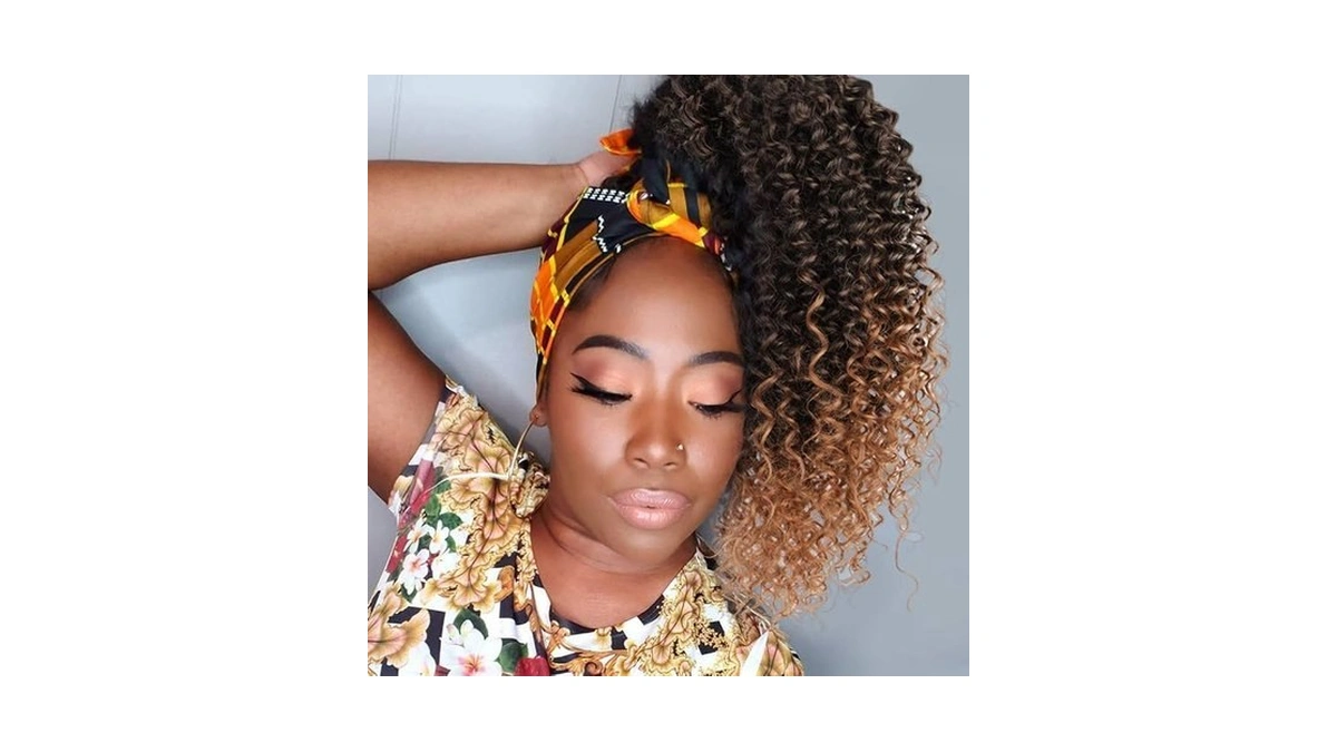 Vigorous Ponytail Extension 14inch Drawstring Ponytail For Black Women Short