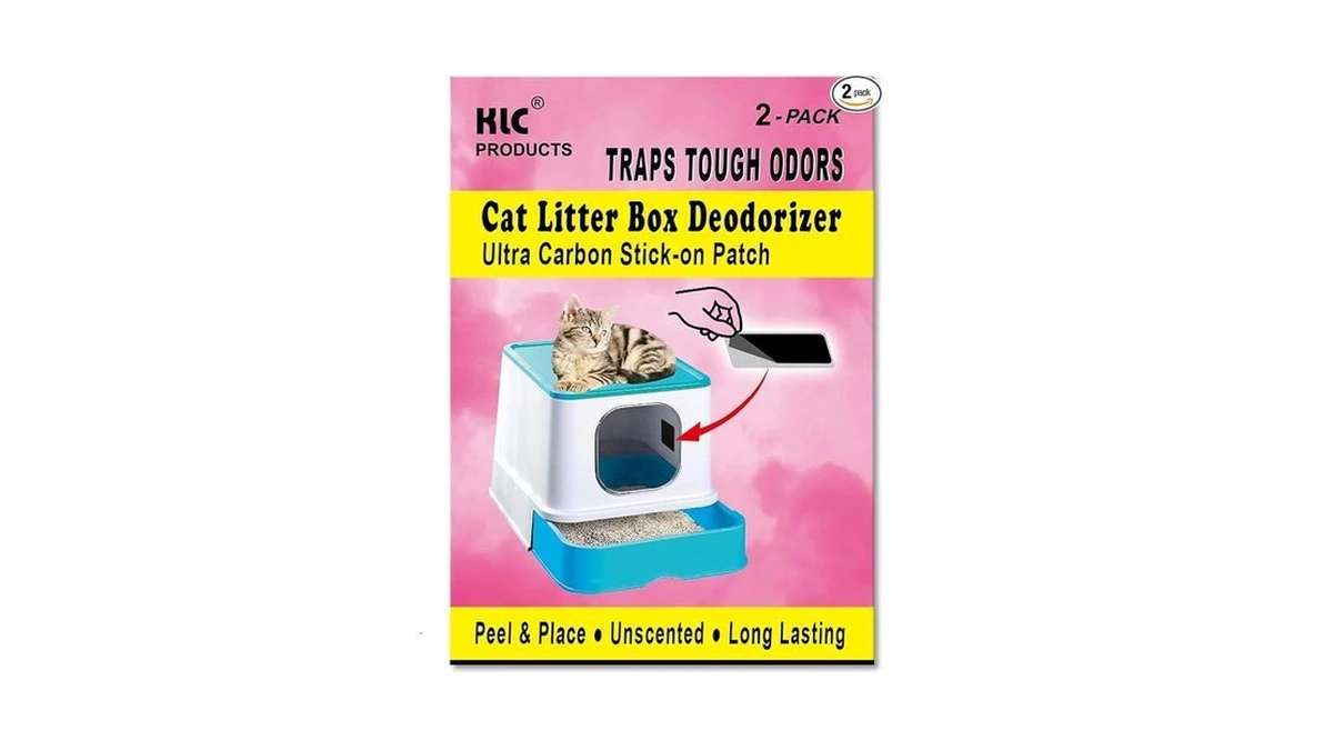 Klc Cat Box Deodorizer - Natural Charcoal Patch - 2-pack