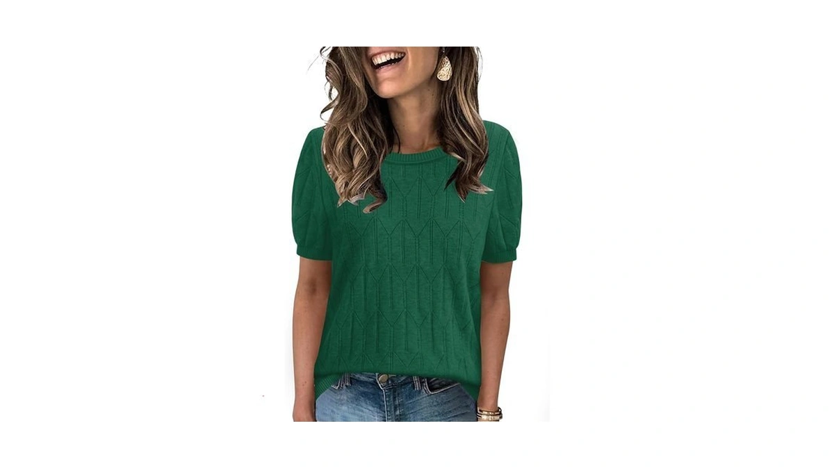 Sampeel Womens Summer Tops 2026 Trendy Casual Short Sleeve Shirts