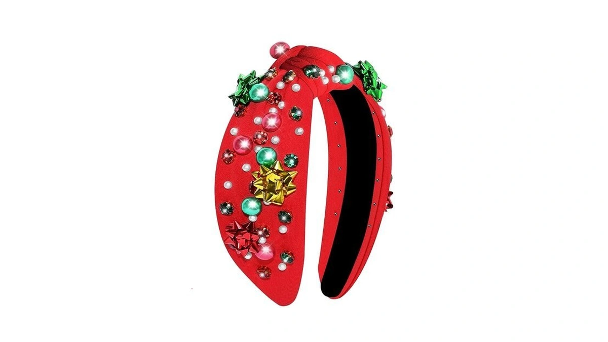 Yoshiky Christmas Headband For Women, Headbands With Christmas Tree Crystal