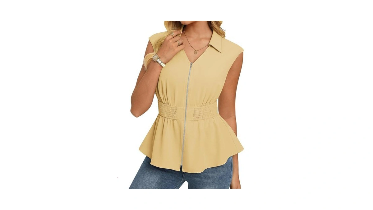Grace Karin Womens Peplum Tops Business Casual,short Sleeve Work Blouses