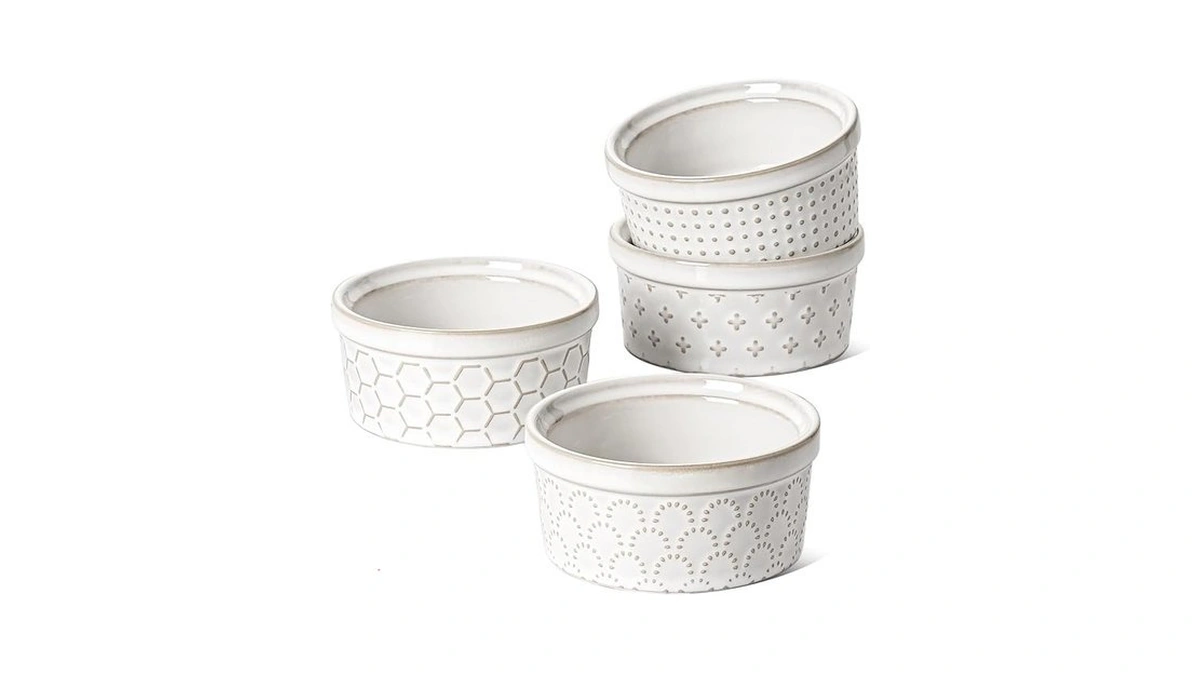 Le Tauci Ramekins 4 Oz Oven Safe For Creme Brulee,