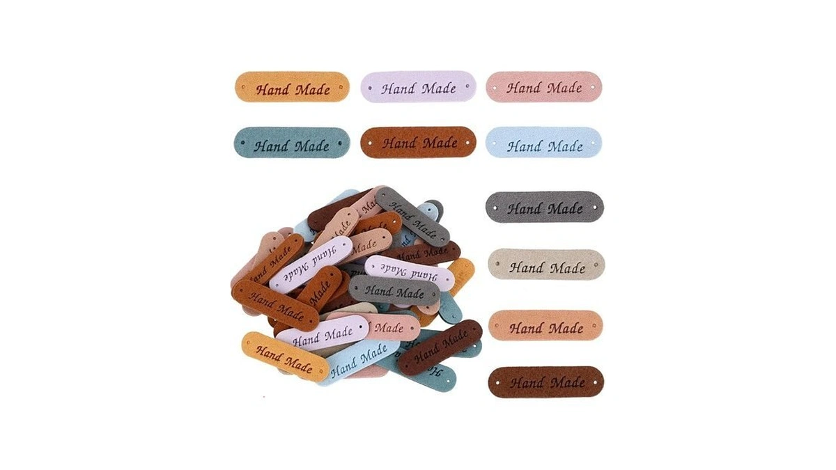 50pcs Handmade Tags For Crochet Handmade Leather Labels Faux Handmade