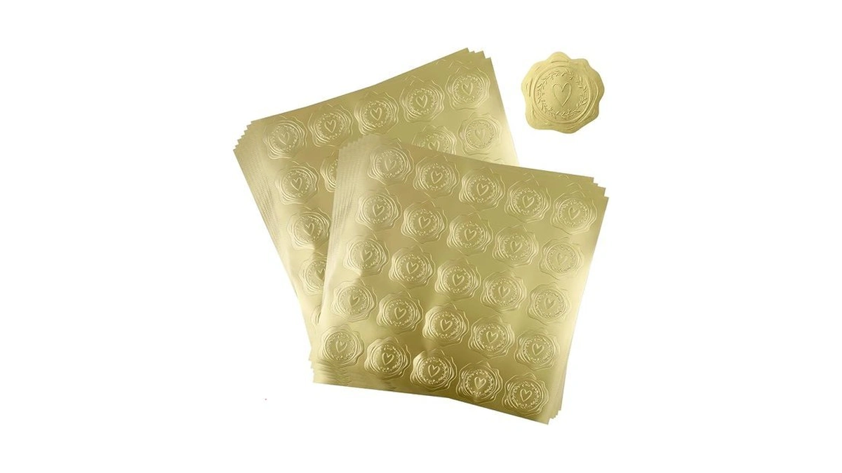 325pcs Envelope Stickers For Wedding Invitation - Cuttte Gold Embossed