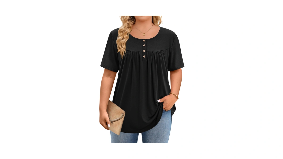 In'voland Plus Size Summer Shirts For Women Dressy Casual Blouses