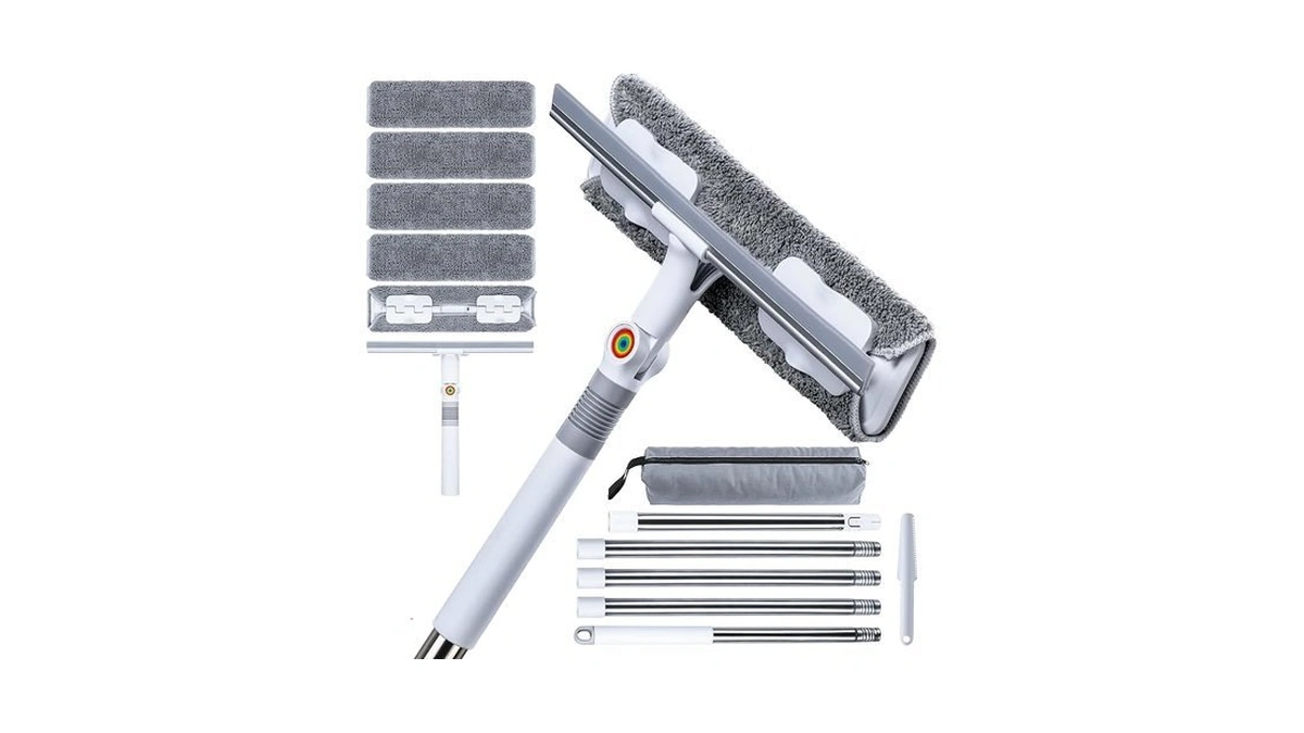 Ctime 80" Window Washing Kit With Extension Pole : Professional