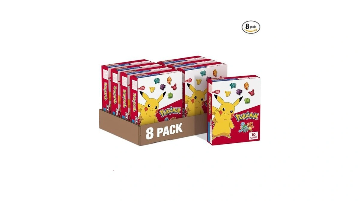 Betty Crocker Fruit Snacks PokΓ©mon Fruit Flavored Snacks Pouches, 10