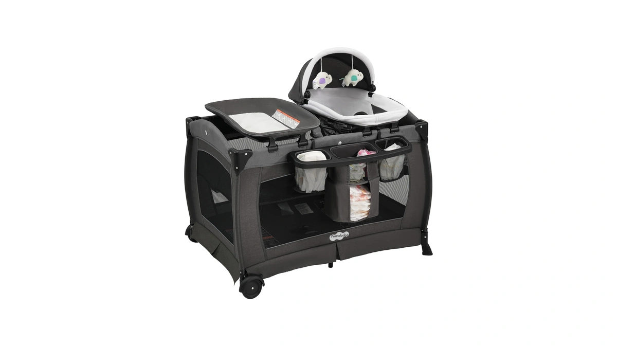 Pamo Babe Pack And Play 4-in-1 Baby Playard With Bassinet