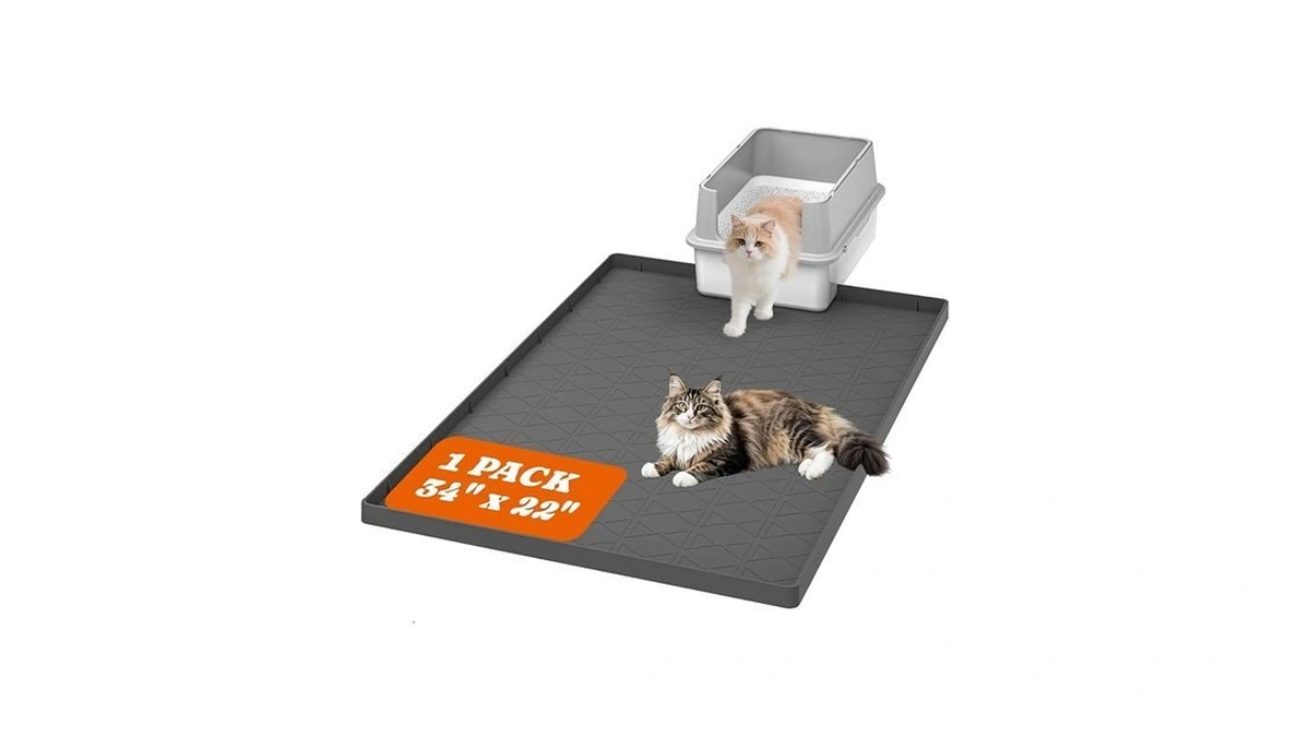 Pawtners Cat Litter Mat, Large 34" X 22" Litter Box