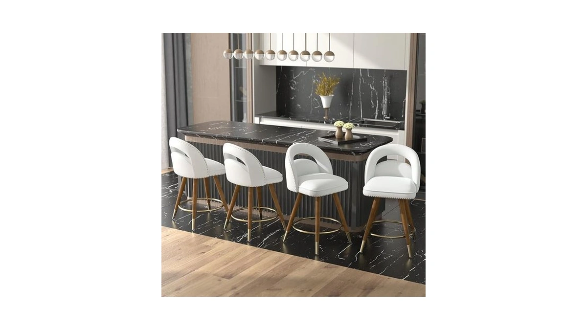 Gyi Bar Stools Set Of 4 Swivel Counter Height 24",