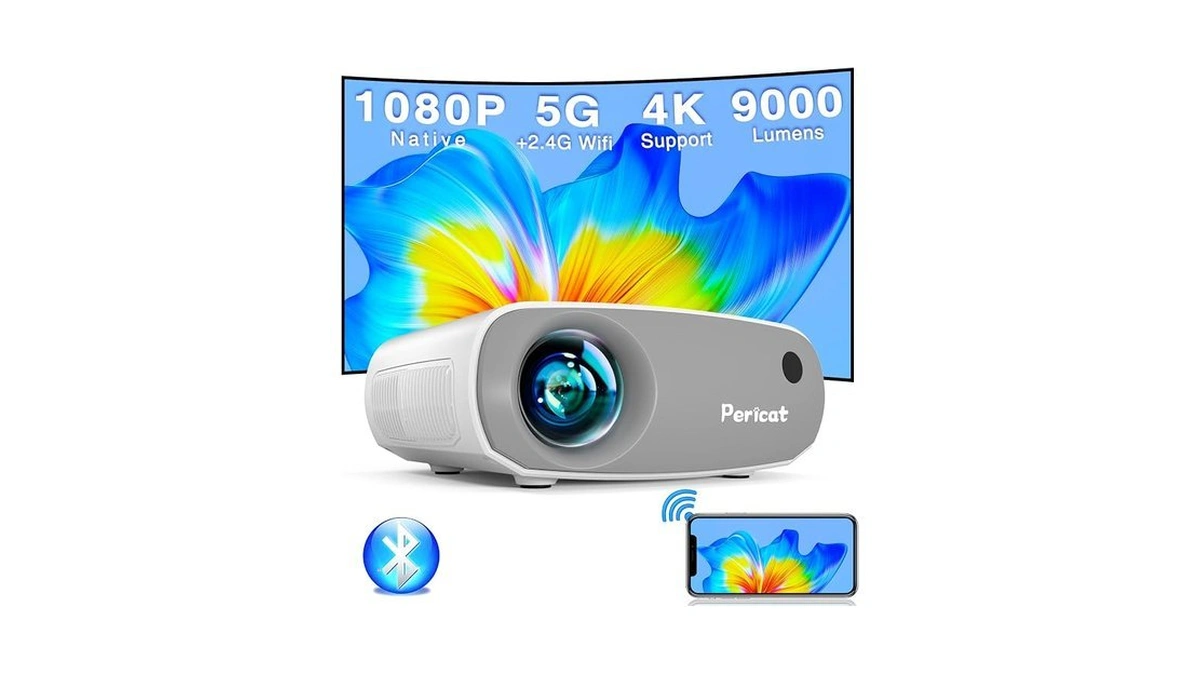 Projector With Wifi And Bluetooth, 5g Wifi Mini Projector, Native1080p