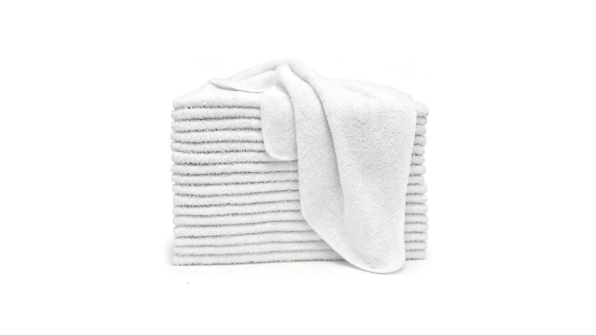 Washcloths, 18 Pack White 12x12 Inch Soft Absorbent Quick Dry
