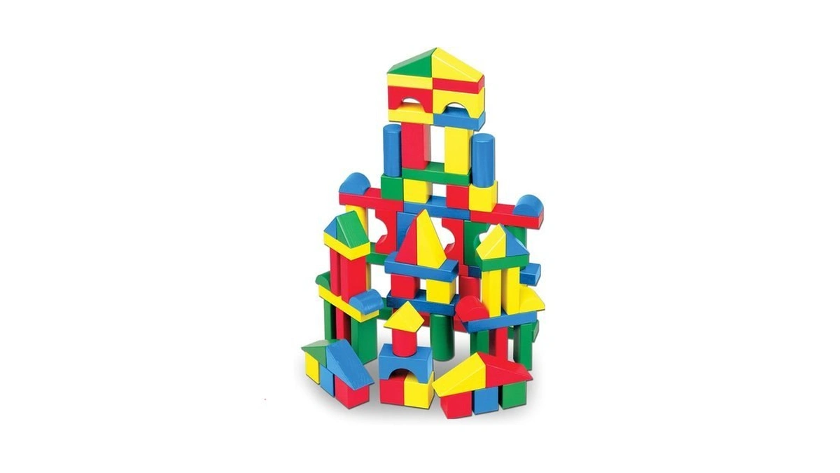 Melissa & Doug Wooden Building Blocks, 100-piece Set Of Sorting