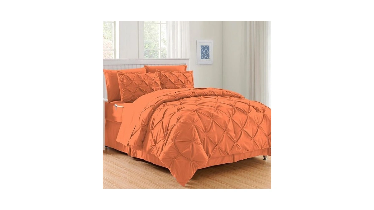 Elegant Comfort Luxury Softest, Coziest 8-piece Bed-in-a-bag Comforter Set -