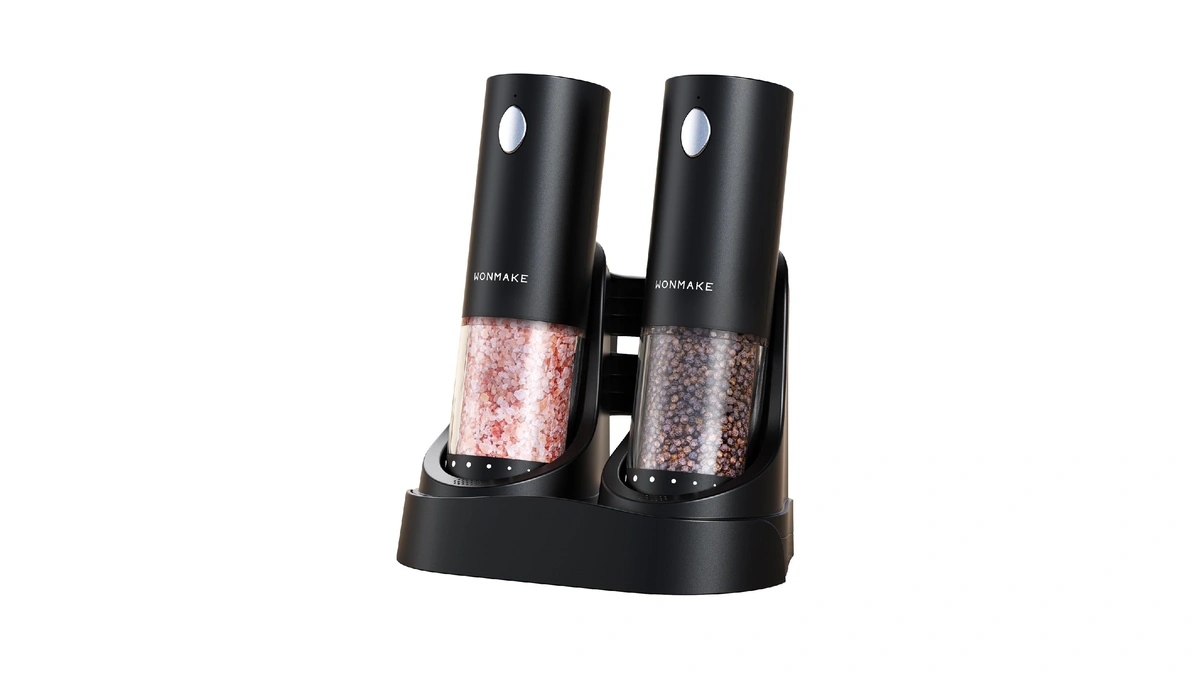 Electric Salt And Pepper Grinder Set - Automatic Refillable Salt