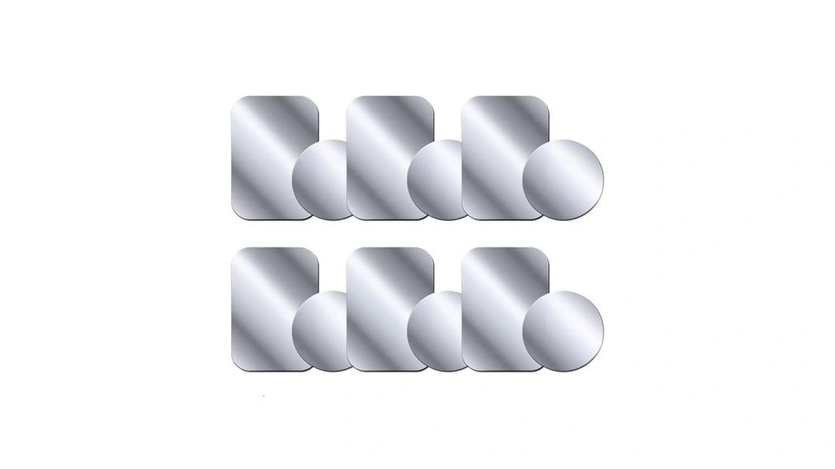 12 Pack Magnetic Car Mount Metal Plates, Ultra-thin Iron Sheets