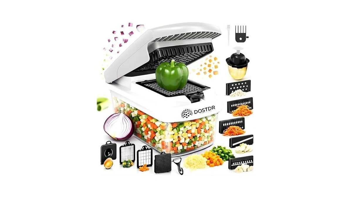 Dostdr - Compact Premium Vegetable Chopper, Mandoline Slicer, Veggie Chopper