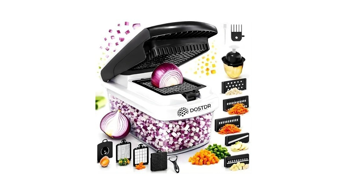 Dostdr - Compact Premium Vegetable Chopper, Mandoline Slicer, Veggie Chopper