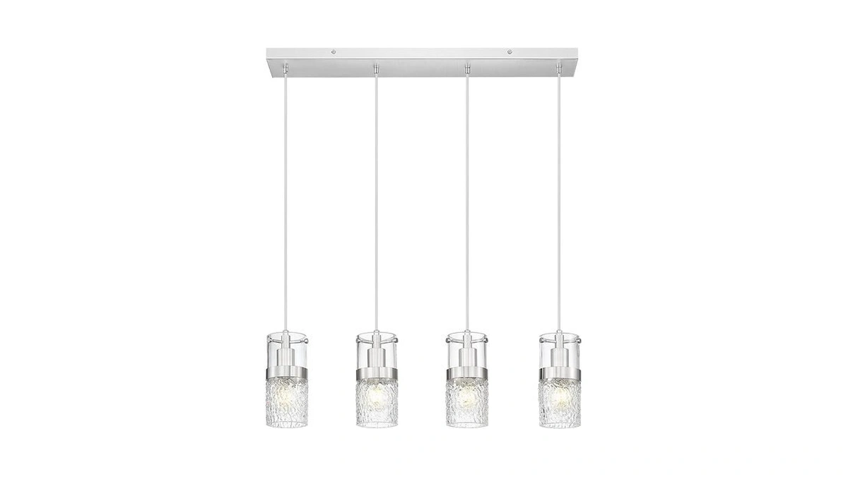 Lms 4-lightisland Lighting, Brushed Nickel Kitchen Island Light Fixture, Farmhouse