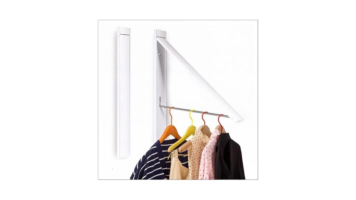 Suneegral No Drill Wall Mounted Drying Rack 65 Lb Aluminum,