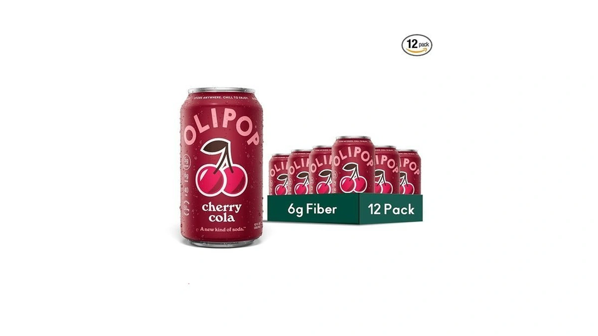 Olipop Prebiotic Soda Pop, Cherry Cola, Pantry Pack Packed With