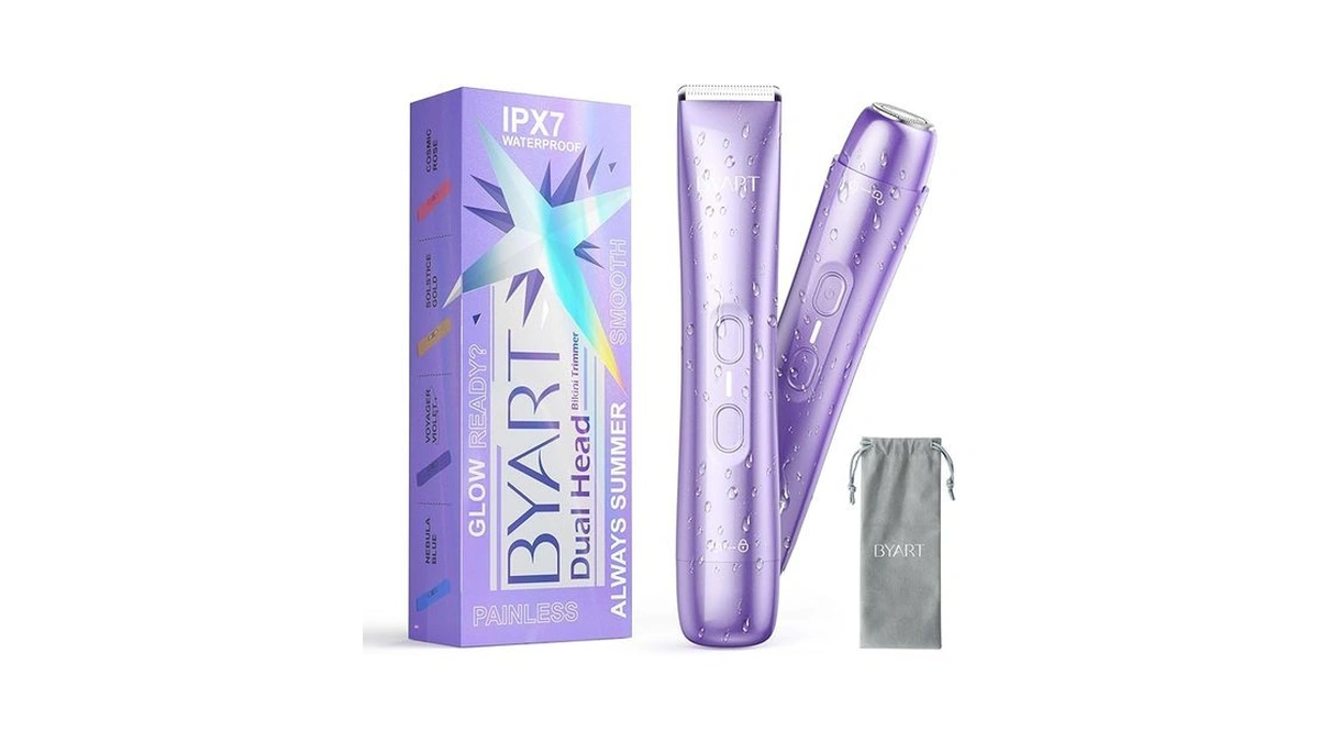 Byart Bikini Trimmer For Women Dual Head – Ipx7 Waterproof