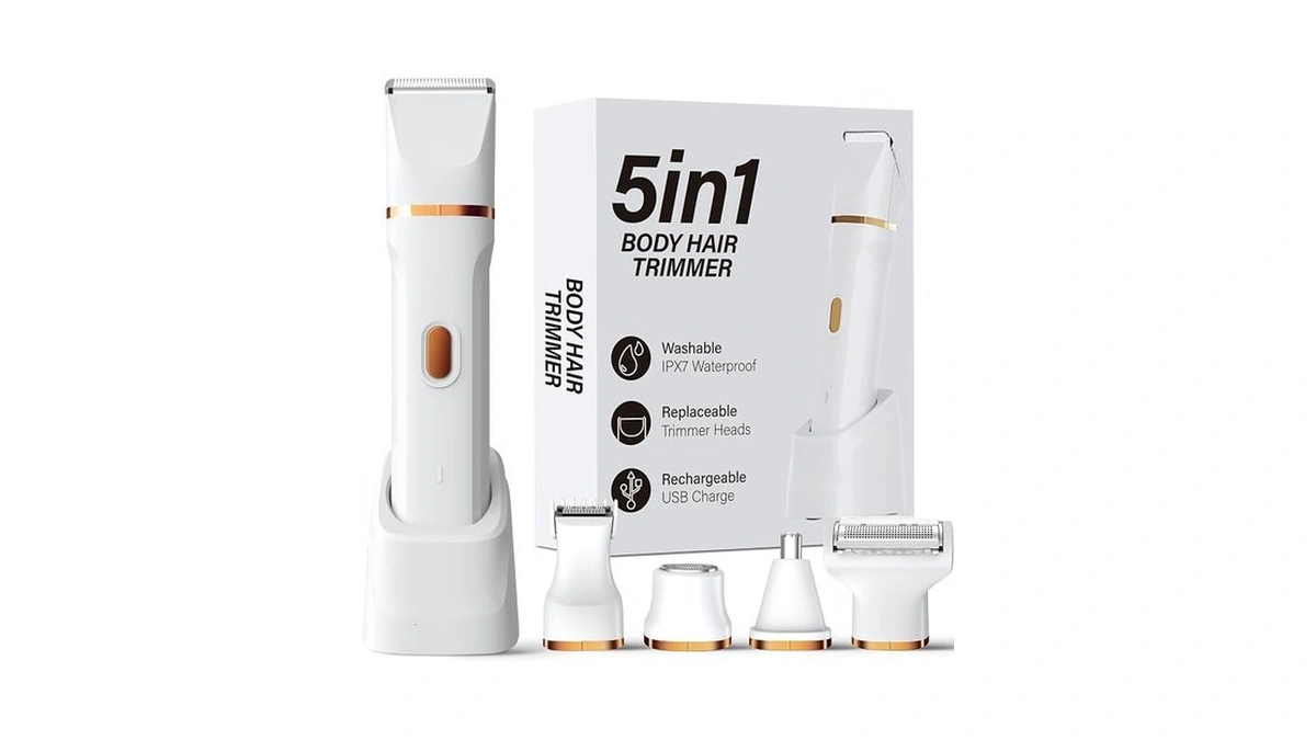 Kingtee 5-in-1 Electric Bikini Trimmer For Women – Ipx7 Waterproof
