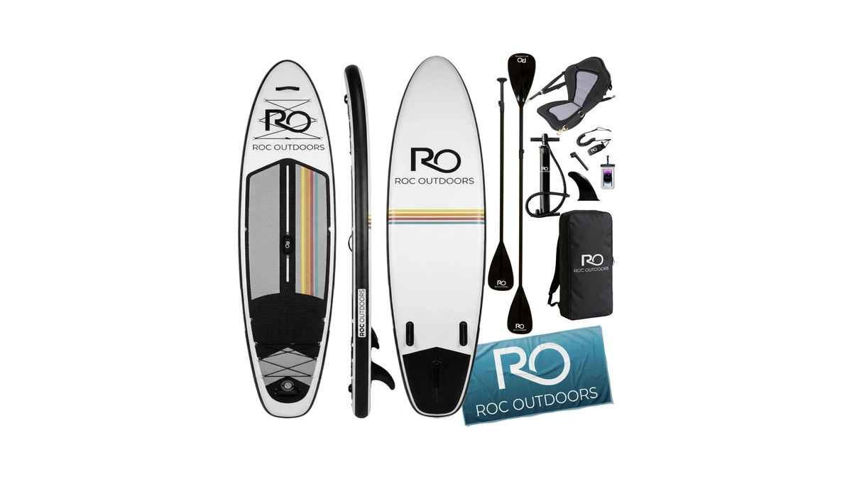 Roc Inflatable Stand Up Paddle Board 10' 6" With Premium