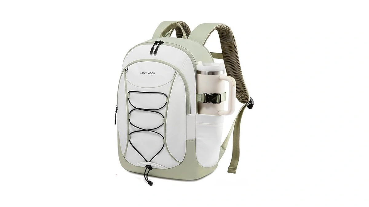 Lovevook Mens Backpack With Giant Tumbler Holder Pocket,15.6 Inch Everyday