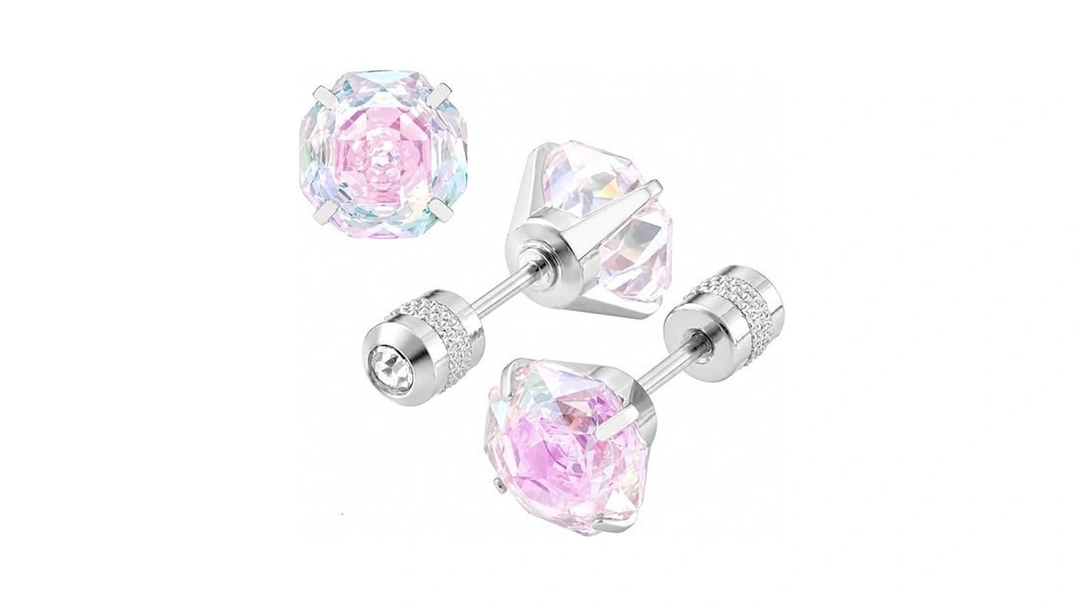 Titanium Cubic Zirconia Studs